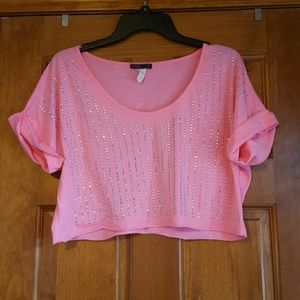Hot pink crop top