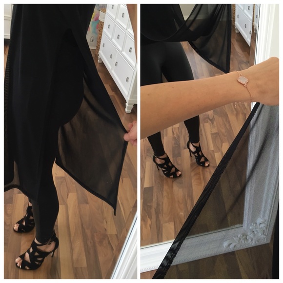 Sold • Black Sheer Long Tunic - Picture 2 of 4
