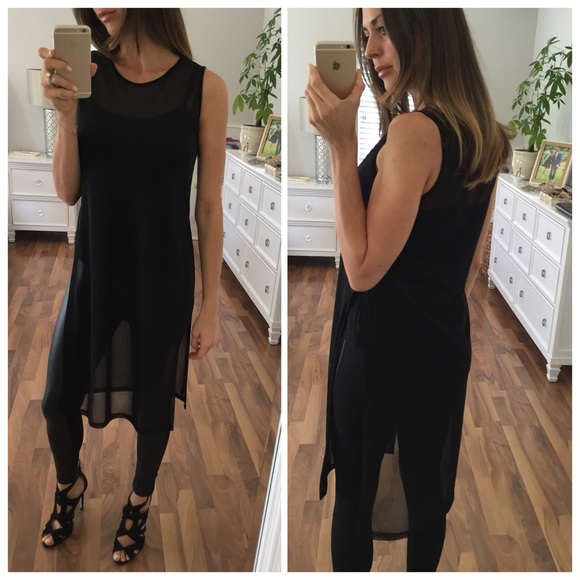 Sold • Black Sheer Long Tunic - Picture 3 of 4