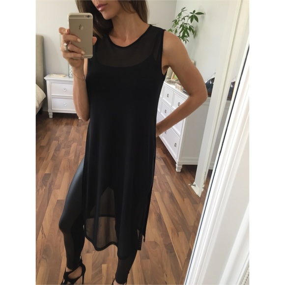 Sold • Black Sheer Long Tunic - Picture 4 of 4