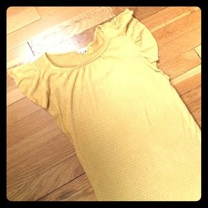 Long Yellow Vintage-Inspired Knit Top