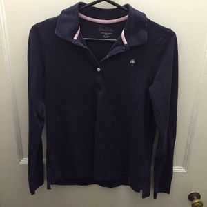 Lily Pulitzer navy collared shirt