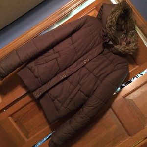 Aeropostale Chocolate Brown Puffy Winter Coat