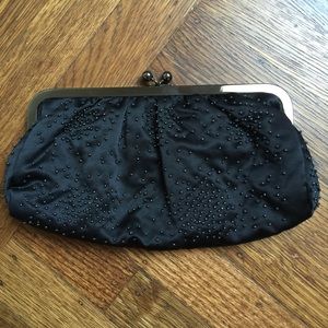 Black Express Beaded Evening Bag/Clutch