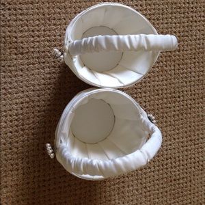 Bags - 1 left! Ivory satin flower girl basket. Beautiful Bags - 1 left! Ivory satin flower girl basket. Beautiful