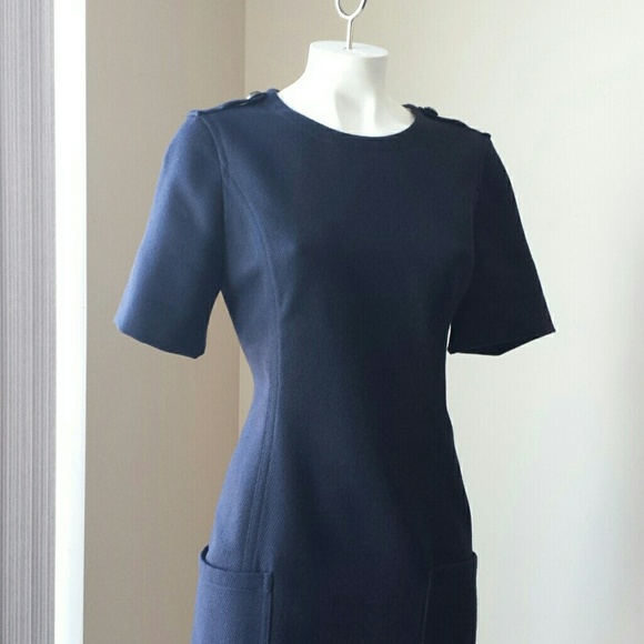 Burberry Dresses & Skirts - *SOLD* BURBERRY: NAVY WOOL DRESS*