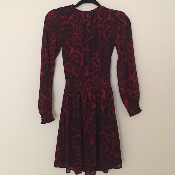 Red Leopard Print Dress