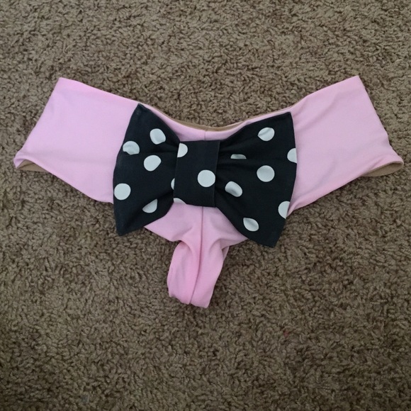 Pink and navy polka dot Lolli bottoms