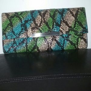 Poppie Jones Snake print Clutch
