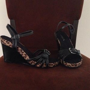 Aerosols Leopard print wedge sandals