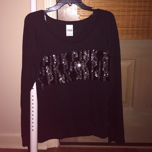 Sequin VS PINK long sleeve top ONLY WORN ONCE