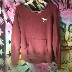 Victorias secret pink burgundy hoodie