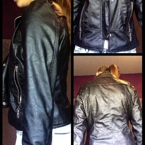 Black leather jacket