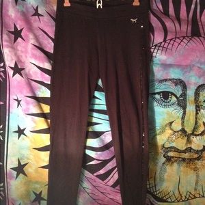 victorias secret pink sparkly leggings