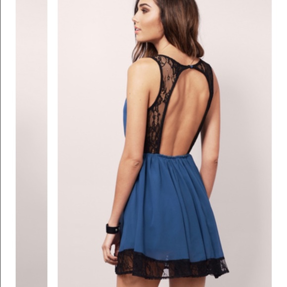 Teal/black dress