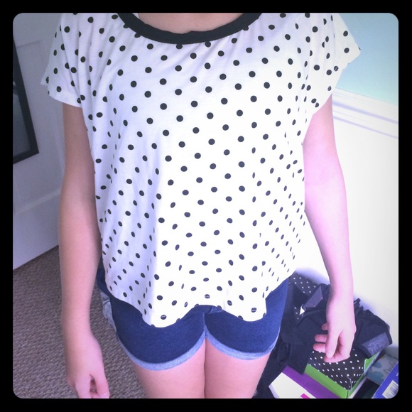 Black and white polka dot shirt