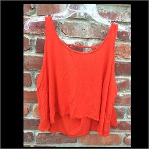 A red shirt that is from Charlotte Russe