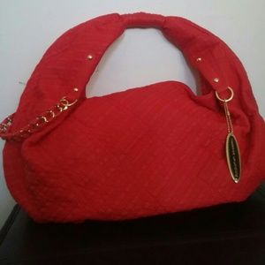 Red Leather Chinese Laundry Hobo
