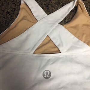 White Lululemon Workout Tank