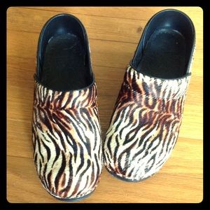 Dansko Furry Tiger Stripe Clogs