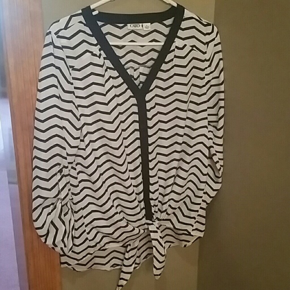 Navy and white Blouse