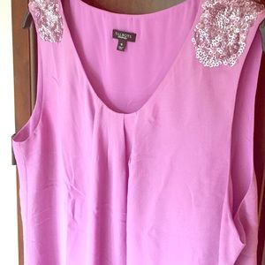 Talbots Lavender Sequined Silk Top