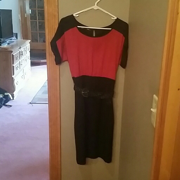 Black and red dress