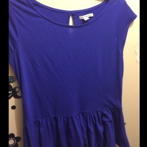 Blue peplum top