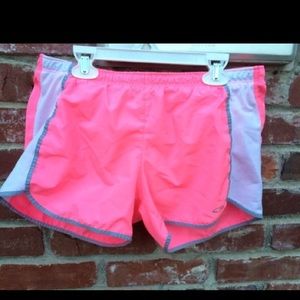 Neon pink athletic shorts