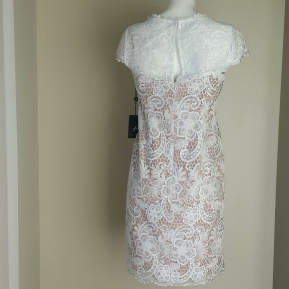 * SOLD* ADRIANNA PAPELL: White Lace Dress* - Picture 4 of 4