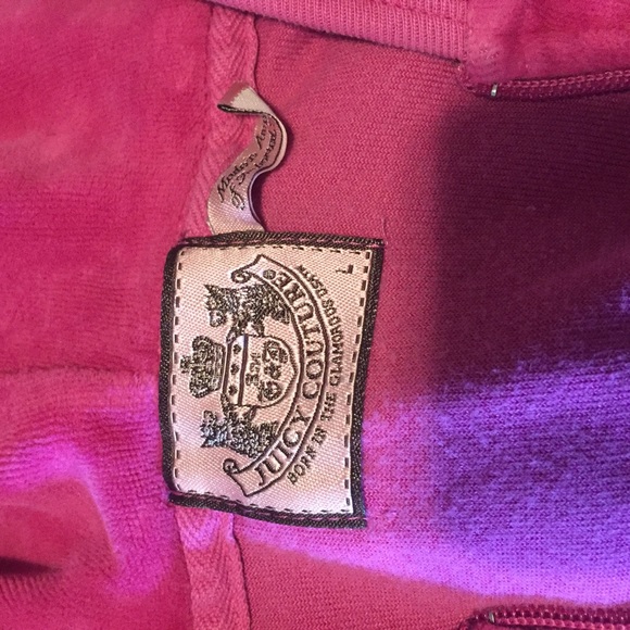 💗Hot pink velour Juicy track hoodie!💗 - Picture 2 of 3