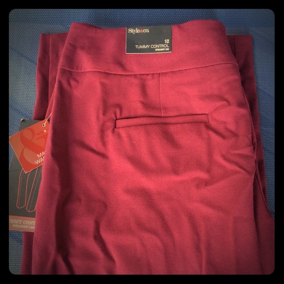 Wine Color Dress Pants - Picture 1 of 3