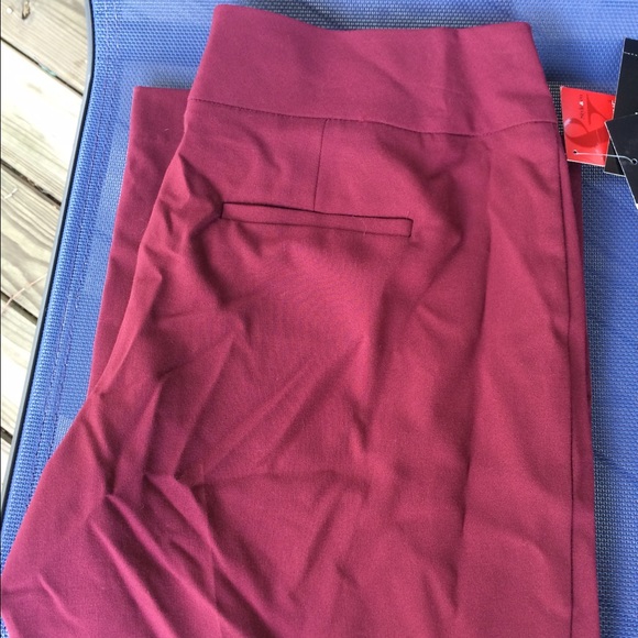 Wine Color Dress Pants - Picture 3 of 3