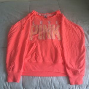 PINK orange sweat shirt