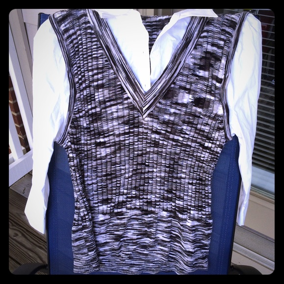 Faux sweater vest shirt - Picture 1 of 2