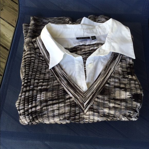 Faux sweater vest shirt - Picture 2 of 2