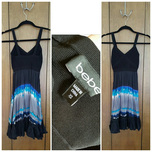 BEBE Tie Dye Silk Dress