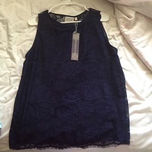 Navy lace top from Nordstroms