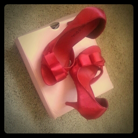 Red Satin Shoes