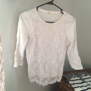J crew lace t shirt