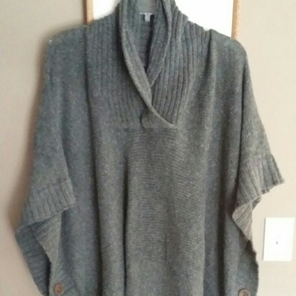Soft gray poncho