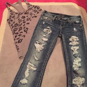 🎉Traded🎉Sequinced tank from Express.