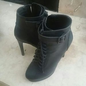 Black stiletto booties