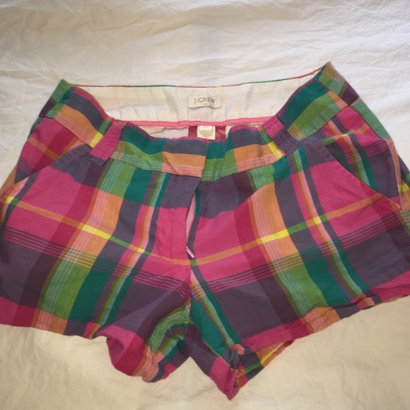 JCREW MADRAS SHORT SHORTS