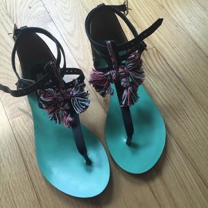Cynthia Vincent Shoes - Cynthia Vincent Embellished Flat Sandals, Size 7 Cynthia Vincent Shoes - Cynthia Vincent Embellished Flat Sandals, Size 7