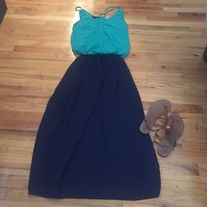 Dark navy, chiffon maxi skirt