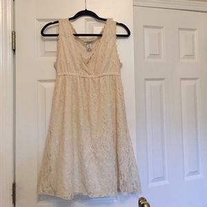 Cream lace sun dress, juniors size L