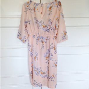H&M Peach Floral Dress
