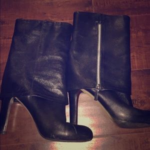 Franco Sarto black leather boots!