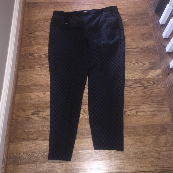 Black grey checkered 16 pants